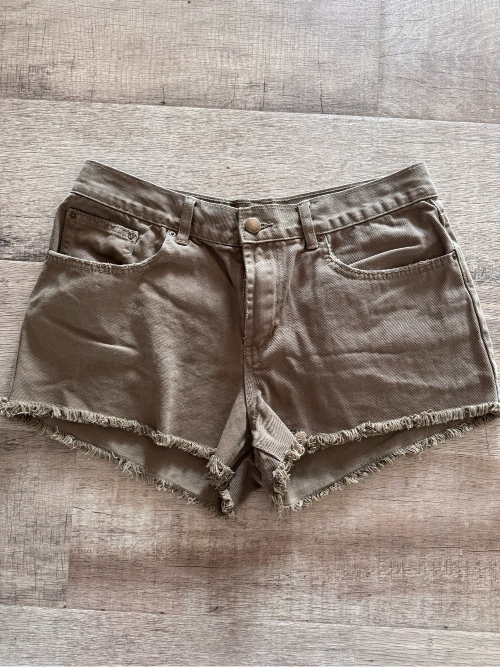 BILLABONG Olive Denim Shorts